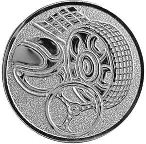 afslag autostuur, helm, wiel en vlag