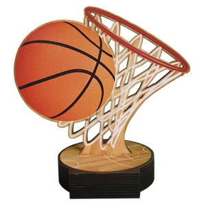Full wood trophy Basketbal