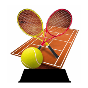 Wood trophy tennis