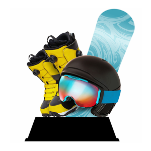 Wood trophy snowboarden